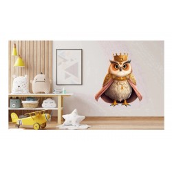 Sticker decorativ, Bufnita, Portocaliu, 70 cm, 1295STK-5 Sticker decorativ, Bufnita, Portocaliu, 70 cm, 1295STK-5
