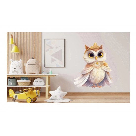 Sticker decorativ, Bufnita, Portocaliu, 67 cm, 1295STK-6 Sticker decorativ, Bufnita, Portocaliu, 67 cm, 1295STK-6