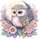 Sticker decorativ, Bufnita, Multicolor, 60 cm, 1296STK-2 Sticker decorativ, Bufnita, Multicolor, 60 cm, 1296STK-2