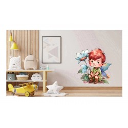 Sticker decorativ, Baiat, Multicolor, 61 cm, 1297STK-1 Sticker decorativ, Baiat, Multicolor, 61 cm, 1297STK-1