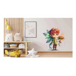 Sticker decorativ, Baiat, Multicolor, 63 cm, 1297STK-3 Sticker decorativ, Baiat, Multicolor, 63 cm, 1297STK-3
