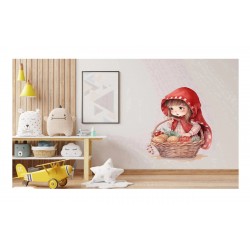Sticker decorativ, Scufita Rosie, Rosu, 76 cm, 1298STK-2 Sticker decorativ, Scufita Rosie, Rosu, 76 cm, 1298STK-2