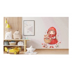 Sticker decorativ, Scufita Rosie, Rosu, 72 cm, 1298STK-3 Sticker decorativ, Scufita Rosie, Rosu, 72 cm, 1298STK-3