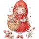Sticker decorativ, Scufita Rosie, Rosu, 72 cm, 1298STK-3 Sticker decorativ, Scufita Rosie, Rosu, 72 cm, 1298STK-3