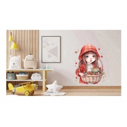 Sticker decorativ, Scufita Rosie, Rosu, 76 cm, 1298STK-5 Sticker decorativ, Scufita Rosie, Rosu, 76 cm, 1298STK-5