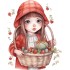 Sticker decorativ, Scufita Rosie, Rosu, 76 cm, 1298STK-5