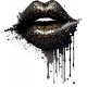 Sticker decorativ, Buze, Negru, 62 cm, 1301STK-5 Sticker decorativ, Buze, Negru, 62 cm, 1301STK-5