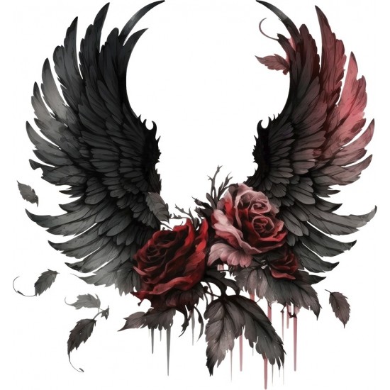 Sticker decorativ, Aripi, Negru, 61 cm, 1303STK-1 Sticker decorativ, Aripi, Negru, 61 cm, 1303STK-1