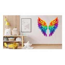 Sticker decorativ, Aripi, Portocaliu, 60 cm, 1303STK-5 Sticker decorativ, Aripi, Portocaliu, 60 cm, 1303STK-5