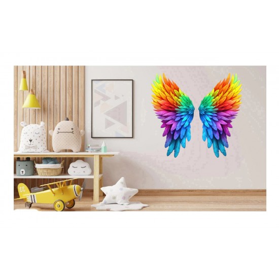 Sticker decorativ, Aripi, Albastru, 63 cm, 1303STK-6 Sticker decorativ, Aripi, Albastru, 63 cm, 1303STK-6