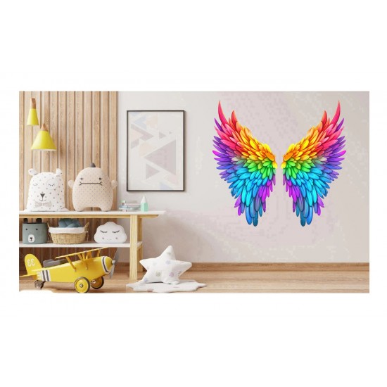Sticker decorativ, Aripi, Mov, 60 cm, 1303STK-7 Sticker decorativ, Aripi, Mov, 60 cm, 1303STK-7