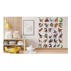 Sticker decorativ Dinozauri, Waterproof 90x60 cm, 1305STK-1 Sticker decorativ Dinozauri, Waterproof 90x60 cm, 1305STK-1