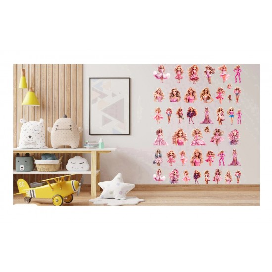 Sticker decorativ Papusa Barbie, Waterproof 90x60 cm, 1305STK-2 Sticker decorativ Papusa Barbie, Waterproof 90x60 cm, 1305STK-2