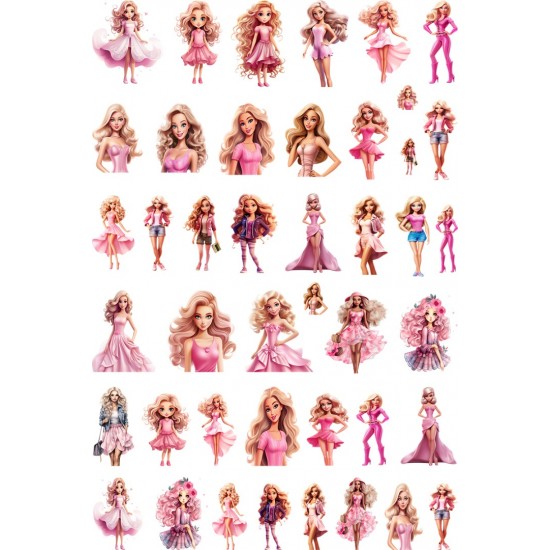 Sticker decorativ Papusa Barbie, Waterproof 90x60 cm, 1305STK-2 Sticker decorativ Papusa Barbie, Waterproof 90x60 cm, 1305STK-2