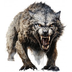 Sticker decorativ, Horror, Luo, Waterproof, Gri, 67 cm, 1306STK-4