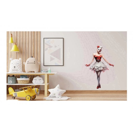 Sticker decorativ, Zombie, Waterproof, Rosu, 90 cm, 1306STK-8 Sticker decorativ, Zombie, Waterproof, Rosu, 90 cm, 1306STK-8