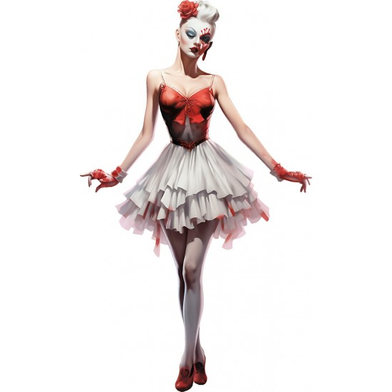 Sticker decorativ, Zombie, Waterproof, Rosu, 90 cm, 1306STK-8 Sticker decorativ, Zombie, Waterproof, Rosu, 90 cm, 1306STK-8