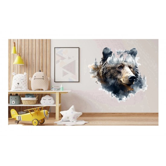 Sticker decorativ, Urs, Negru, 63 cm, 1307STK-10 Sticker decorativ, Urs, Negru, 63 cm, 1307STK-10