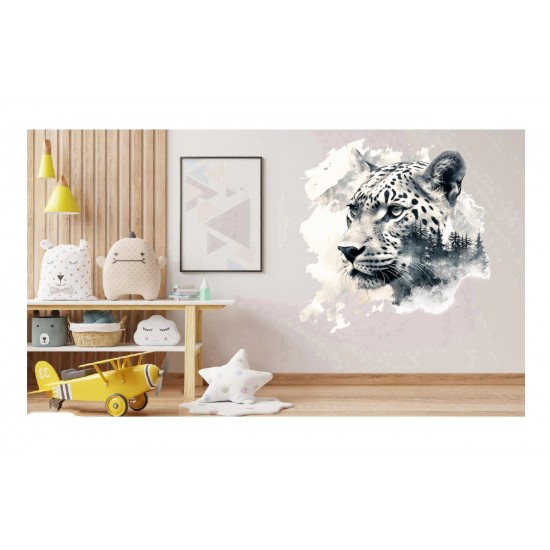 Sticker decorativ, Jaguar, Negru, 60 cm, 1307STK-9