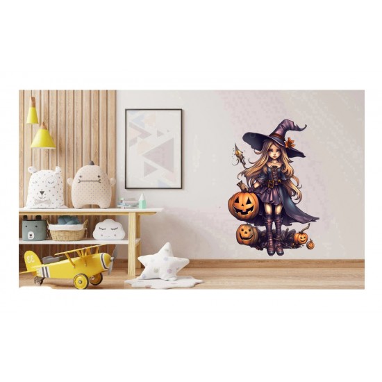 Sticker decorativ, Halloween, Mov, 75 cm, 1308STK-1