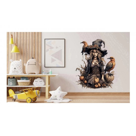 Sticker decorativ, Halloween, Negru, 71 cm, 1308STK-4 Sticker decorativ, Halloween, Negru, 71 cm, 1308STK-4