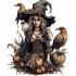 Sticker decorativ, Halloween, Negru, 71 cm, 1308STK-4