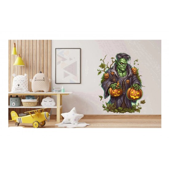 Sticker decorativ, Halloween, Verde, 80 cm, 1308STK-7 Sticker decorativ, Halloween, Verde, 80 cm, 1308STK-7