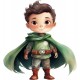 Sticker decorativ Baiat Supererou, Verde, 64 cm, 1309STK-9 Sticker decorativ Baiat Supererou, Verde, 64 cm, 1309STK-9