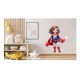 Sticker decorativ Fata Supererou, Rosu, 78 cm, 1310STK-6 Sticker decorativ Fata Supererou, Rosu, 78 cm, 1310STK-6