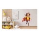 Sticker decorativ Fata Supererou, Galben-Rosu, 89 cm, 1310STK-8 Sticker decorativ Fata Supererou, Galben-Rosu, 89 cm, 1310STK-8