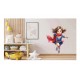 Sticker decorativ Fata Supererou, Rosu-Albastru, 70 cm, 1310STK-9 Sticker decorativ Fata Supererou, Rosu-Albastru, 70 cm, 1310STK-9