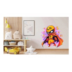 Sticker decorativ Baiat Supererou, Portocaliu, 61 cm, 1311STK Sticker decorativ Baiat Supererou, Portocaliu, 61 cm, 1311STK