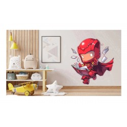 Sticker decorativ Baiat Supererou, Rosu, 62 cm, 1311STK-3 Sticker decorativ Baiat Supererou, Rosu, 62 cm, 1311STK-3