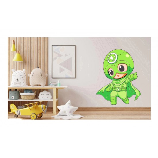 Sticker decorativ Baiat Supererou, Verde, 71 m, 1311STK-5 Sticker decorativ Baiat Supererou, Verde, 71 m, 1311STK-5