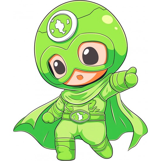 Sticker decorativ Baiat Supererou, Verde, 71 m, 1311STK-5 Sticker decorativ Baiat Supererou, Verde, 71 m, 1311STK-5