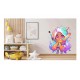 Sticker decorativ Fata Supererou, Roz, 63 cm, 1311STK-7 Sticker decorativ Fata Supererou, Roz, 63 cm, 1311STK-7