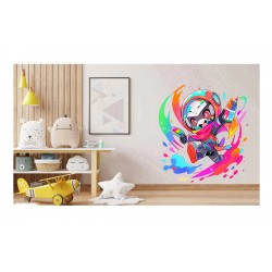 Sticker decorativ Baiat Supererou, Multicolor, 61 cm, 1311STK-8 Sticker decorativ Baiat Supererou, Multicolor, 61 cm, 1311STK-8