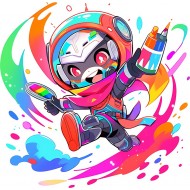 Sticker decorativ Baiat Supererou, Multicolor, 61 cm, 1311STK-8