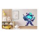 Sticker decorativ Supererou, Turcoaz, 64 cm, 1311STK-9 Sticker decorativ Supererou, Turcoaz, 64 cm, 1311STK-9