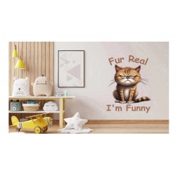 Sticker decorativ Pisica, Maro, 85 cm, 1313STK Sticker decorativ Pisica, Maro, 85 cm, 1313STK