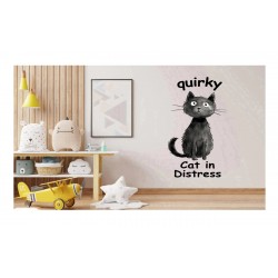 Sticker decorativ Pisica, Negru, 90 cm, 1313STK-2 Sticker decorativ Pisica, Negru, 90 cm, 1313STK-2