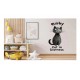Sticker decorativ Pisica, Negru, 90 cm, 1313STK-2 Sticker decorativ Pisica, Negru, 90 cm, 1313STK-2