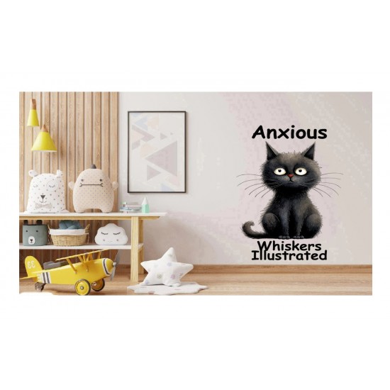 Sticker decorativ Pisica, Negru, 88 cm, 1313STK-4 Sticker decorativ Pisica, Negru, 88 cm, 1313STK-4