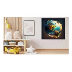 Sticker decorativ, Planeta, Albastru, 60 cm, 1315STK-1 Sticker decorativ, Planeta, Albastru, 60 cm, 1315STK-1