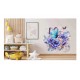 Sticker decorativ Fluture, Albastru, 62 cm, 1316STK-5 Sticker decorativ Fluture, Albastru, 62 cm, 1316STK-5