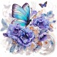 Sticker decorativ Fluture, Albastru, 62 cm, 1316STK-5 Sticker decorativ Fluture, Albastru, 62 cm, 1316STK-5