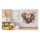 Sticker decorativ Fluture, Multicolor, 61 cm, 1316STK-6 Sticker decorativ Fluture, Multicolor, 61 cm, 1316STK-6