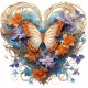 Sticker decorativ Fluture, Multicolor, 61 cm, 1316STK-6 Sticker decorativ Fluture, Multicolor, 61 cm, 1316STK-6