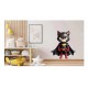 Sticker decorativ, Pisica Supererou, Negru, 64 cm, 1318STK Sticker decorativ, Pisica Supererou, Negru, 64 cm, 1318STK