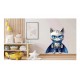 Sticker decorativ, Pisica Supererou, Gri, 70 cm, 1318STK-5 Sticker decorativ, Pisica Supererou, Gri, 70 cm, 1318STK-5